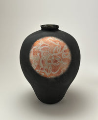 Black Jar with Orange