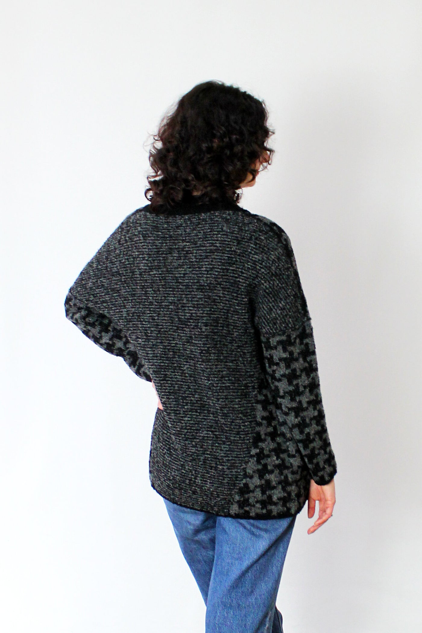 Boucle Houndstooth Cardigan