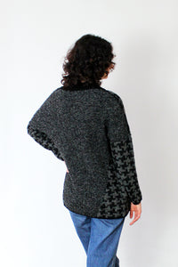 Boucle Houndstooth Cardigan