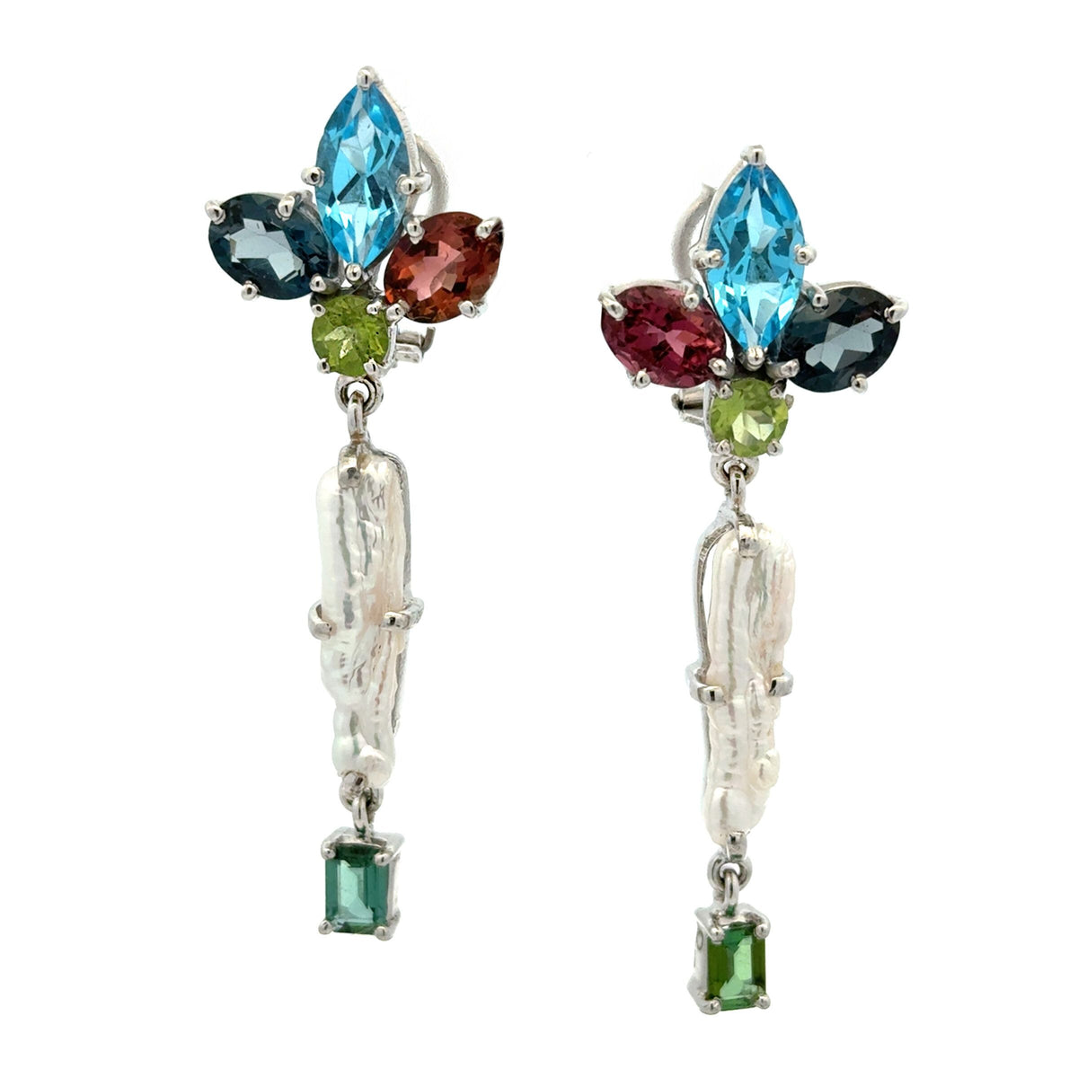 Gemstone Bouquet Earrings