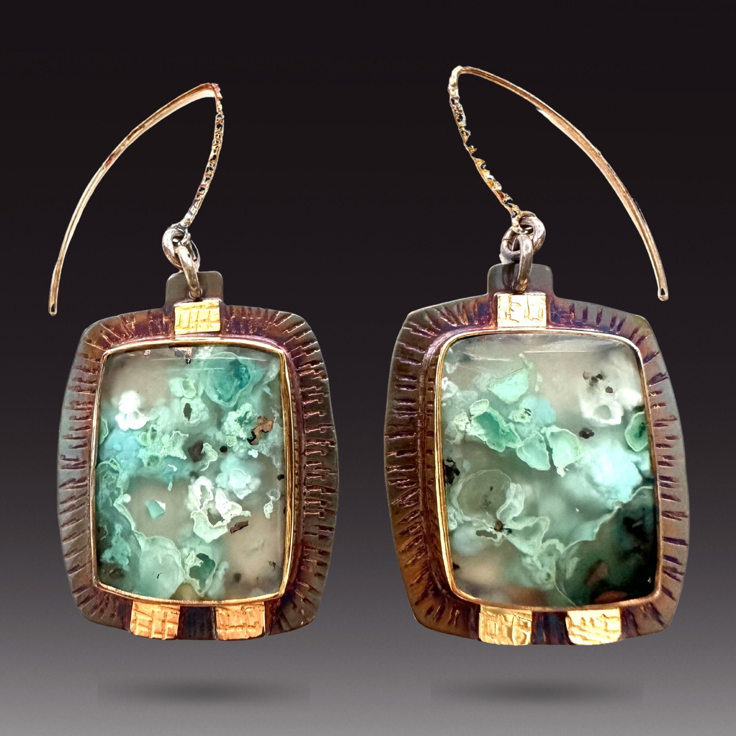 Mystery Blue Flowers Earrings