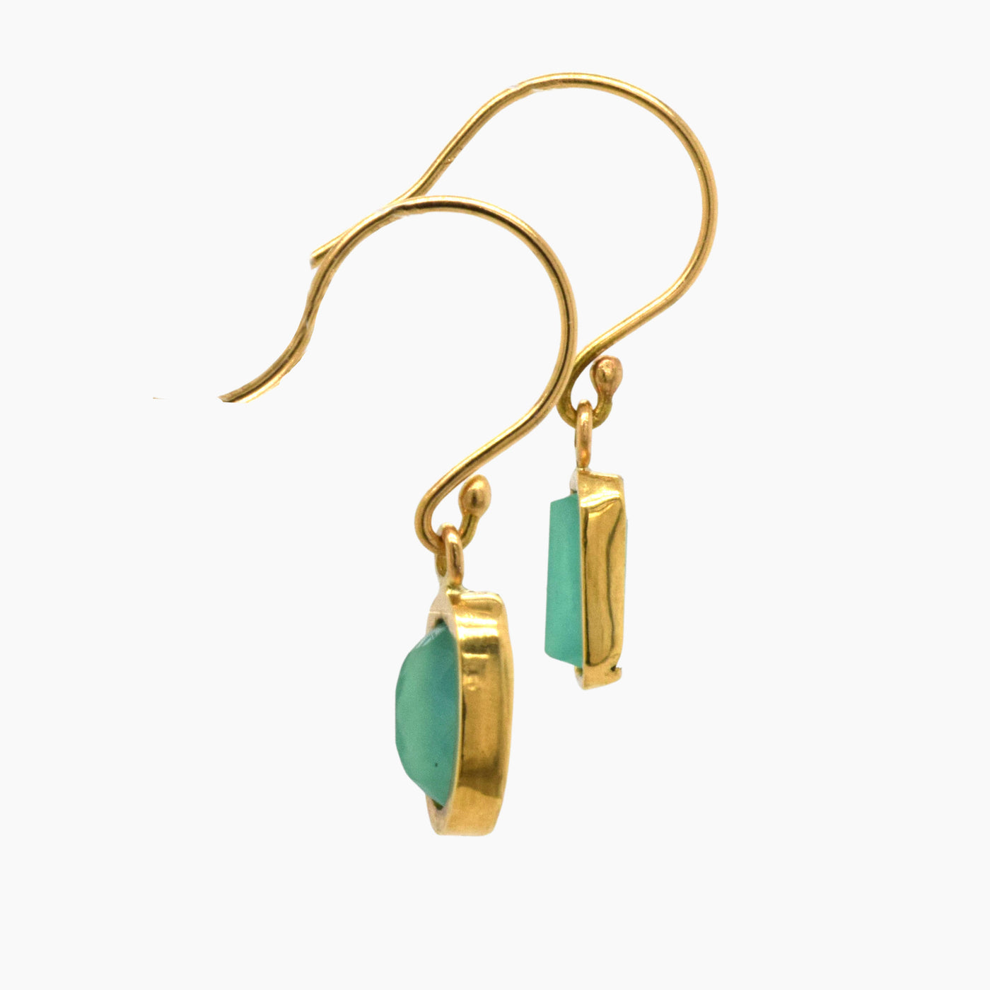 Chrysoprase Gold Mix-Match Earrings