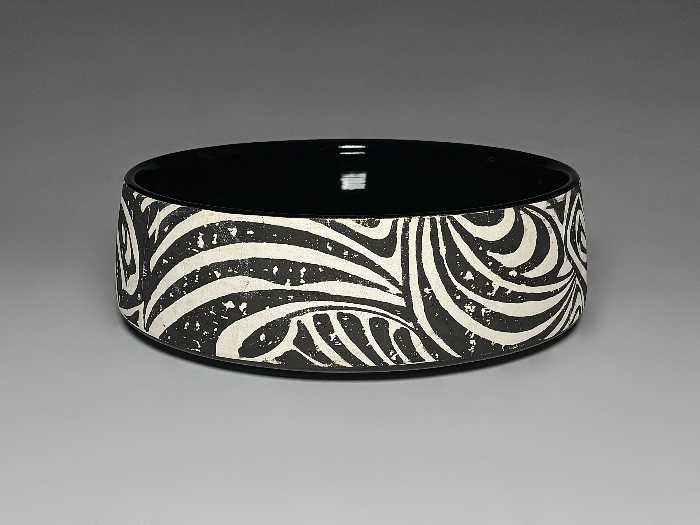 Zebra Swirl Stripe Bowl