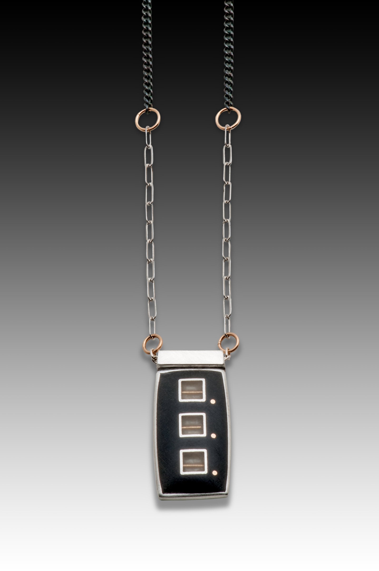 Three Square Rectangular Necklace
