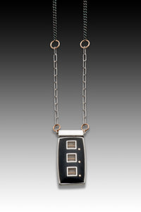 Three Square Rectangular Necklace