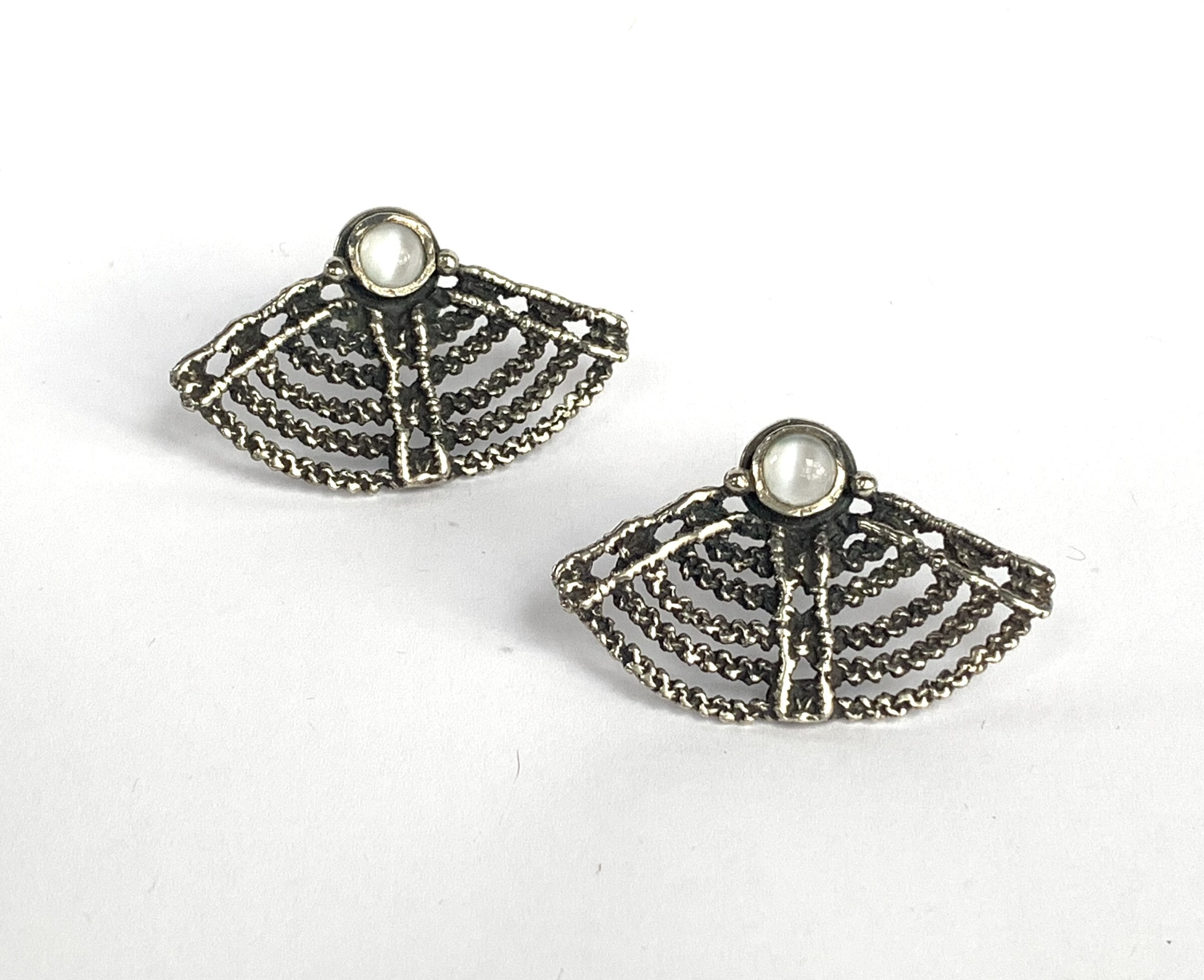 Macrame Moonstone Earrings