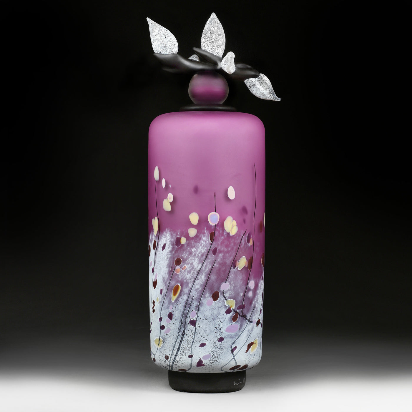 Winter Wildflowers Tall Cylinder in Violet