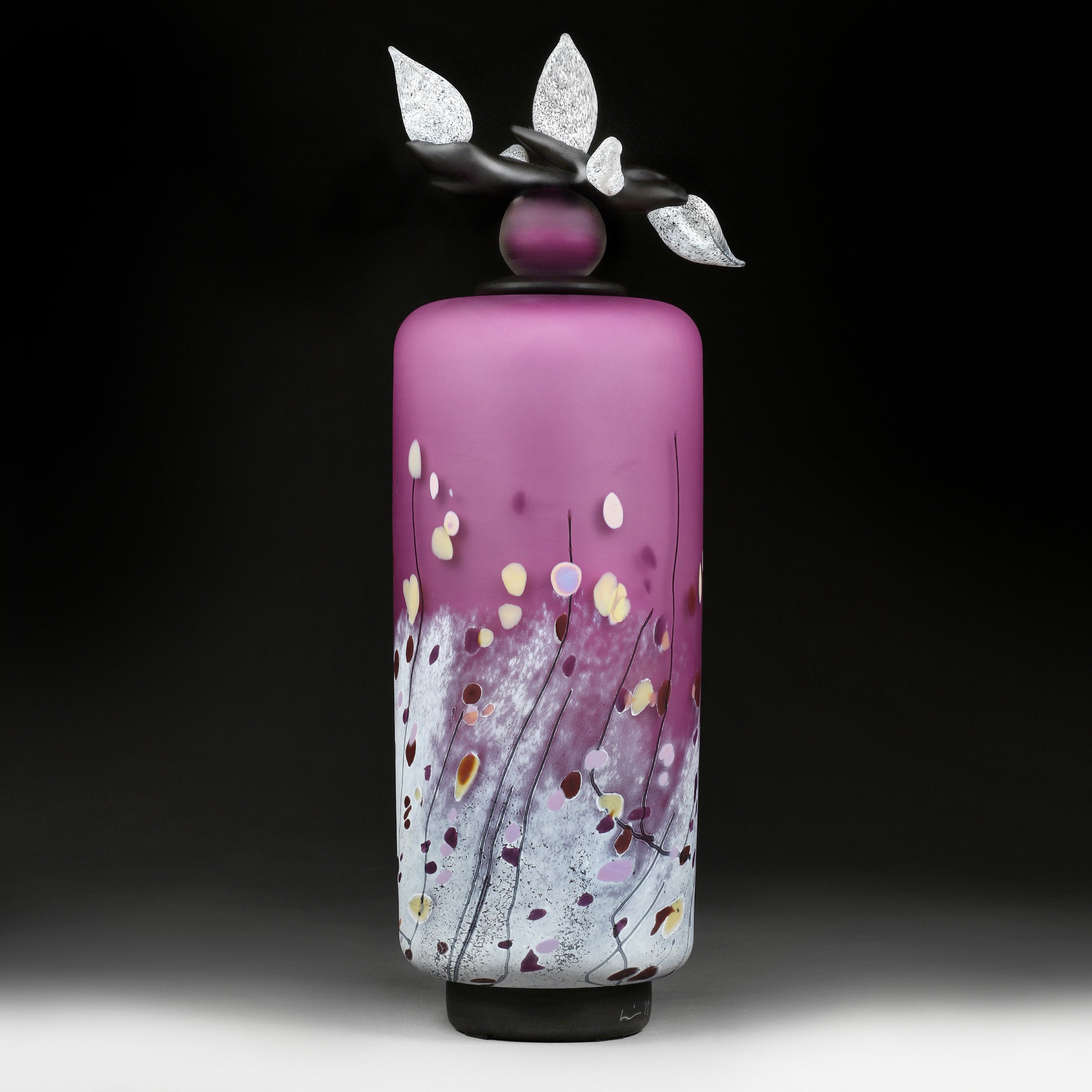 Winter Wildflowers Tall Cylinder in Violet