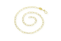 18K Gold Stretched Link Chain