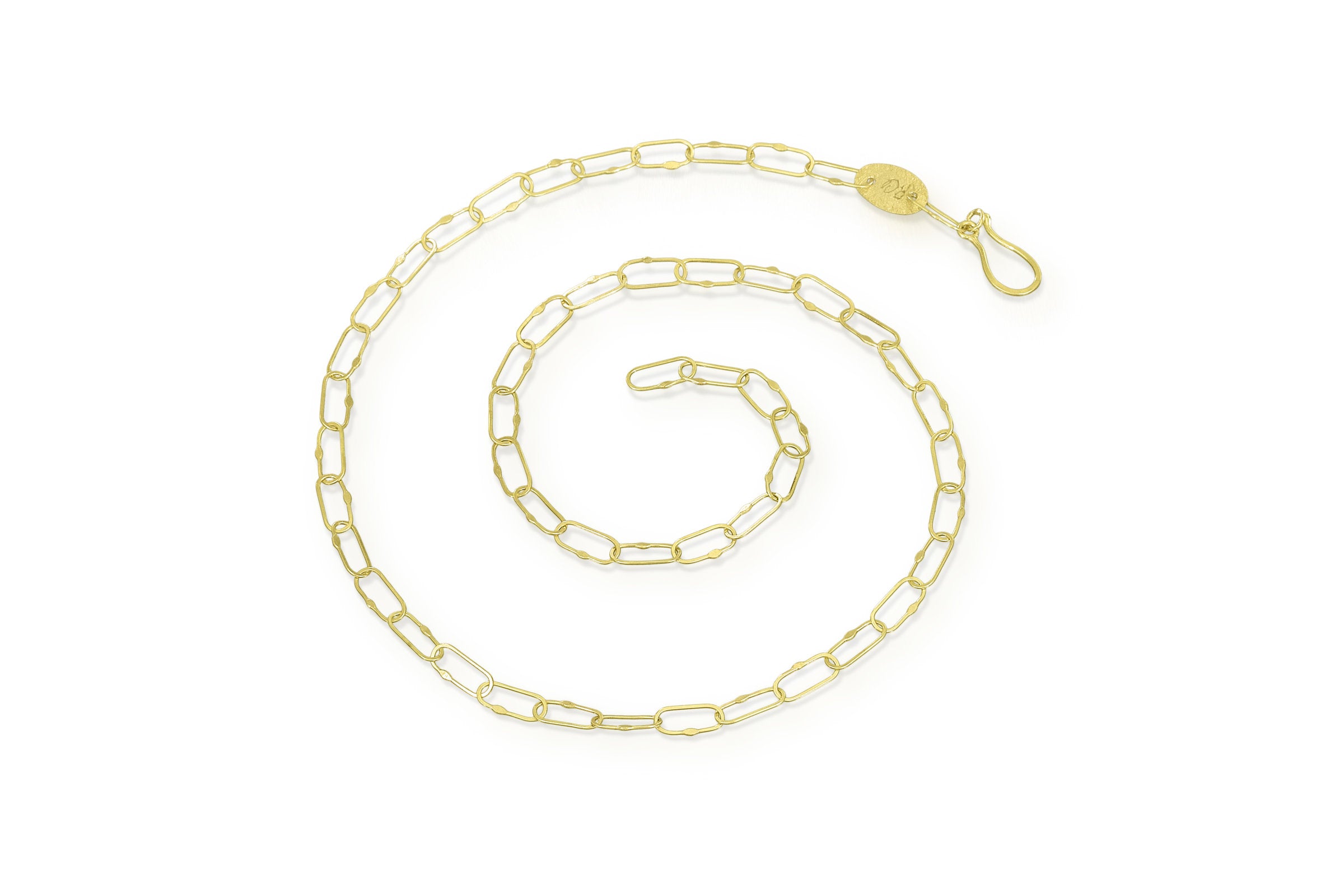 18K Gold Stretched Link Chain