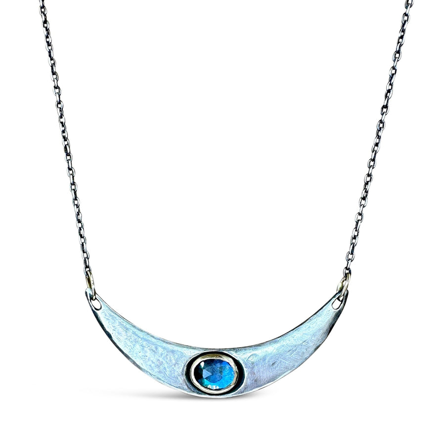 Mixed Metals Wide Arc Necklace