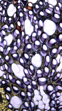 Gold and Amethyst Broadband Murrini Vase