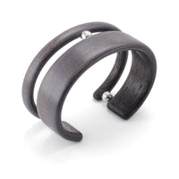 Horizon Cuff with Silver Beads 