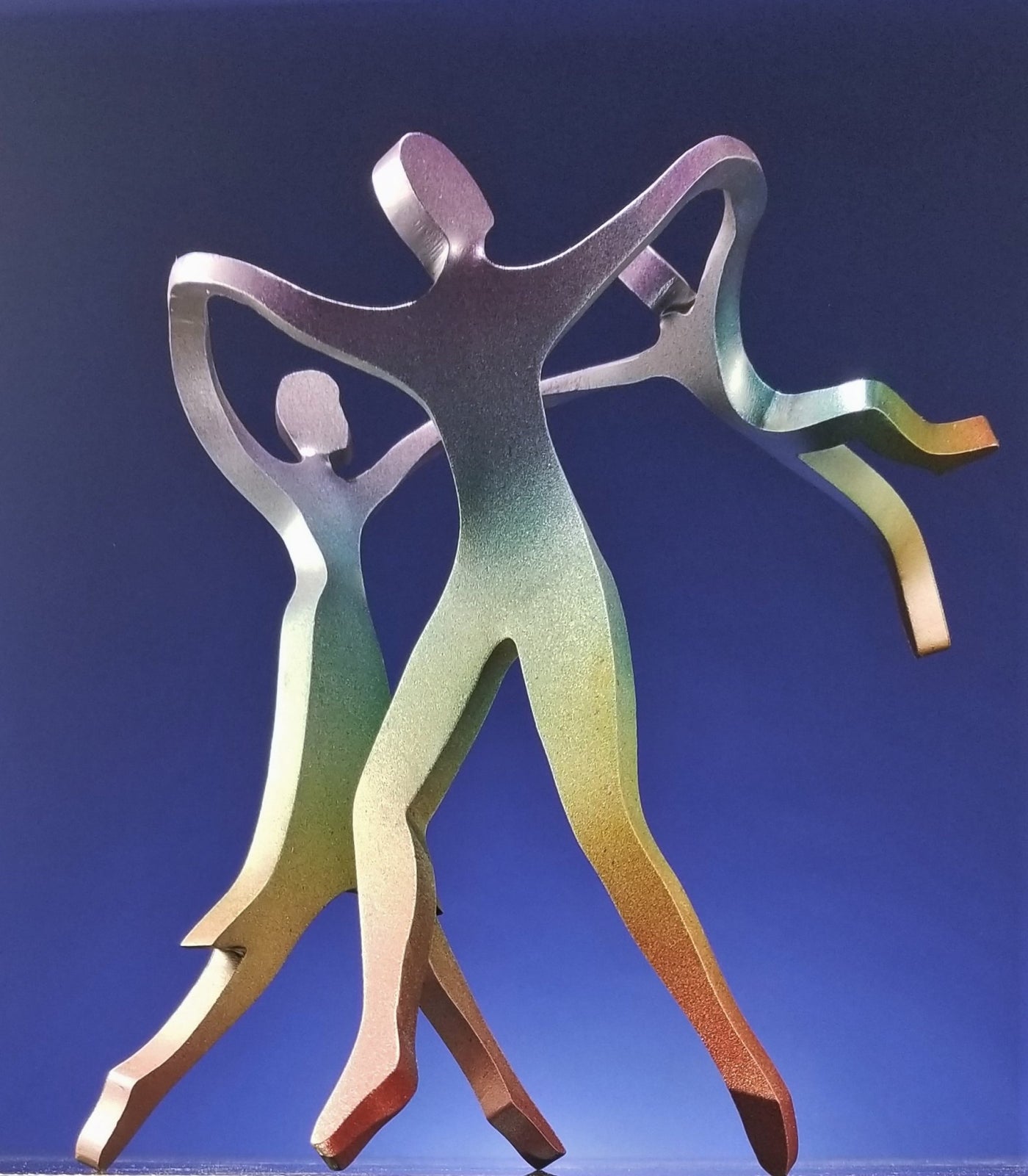 Dancing Family with Boy in Rainbow