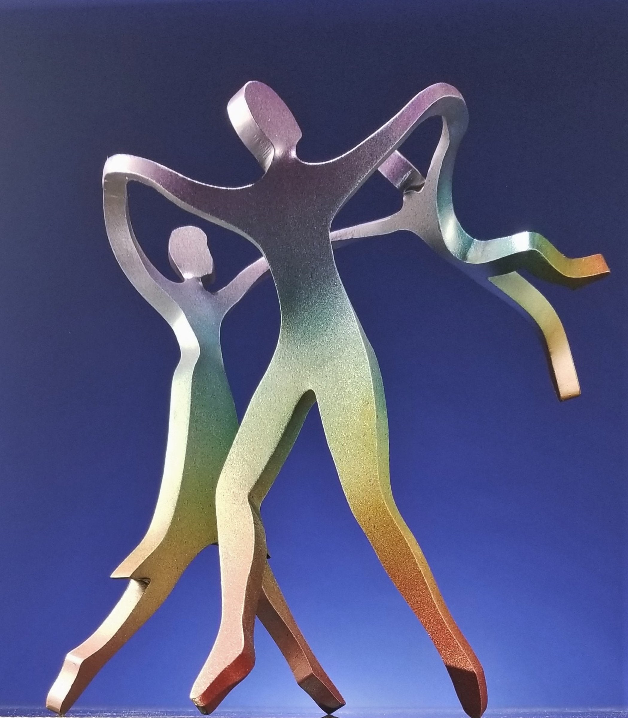 Dancing Family with Boy in Rainbow