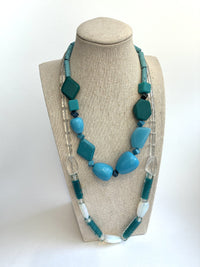 Teal Duo Necklace Set