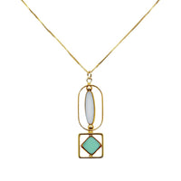 Pool Blue & White Art Deco Pendant