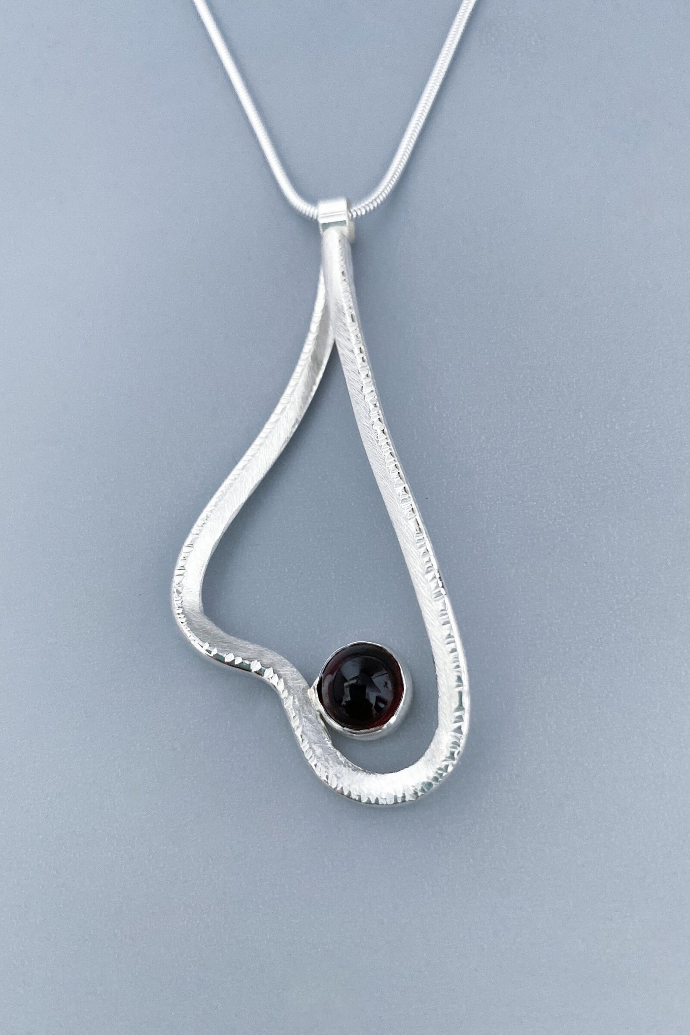 Wave With Garnet Necklace