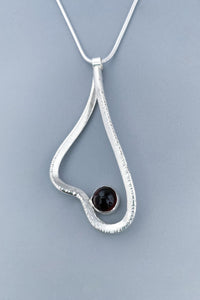 Wave With Garnet Necklace