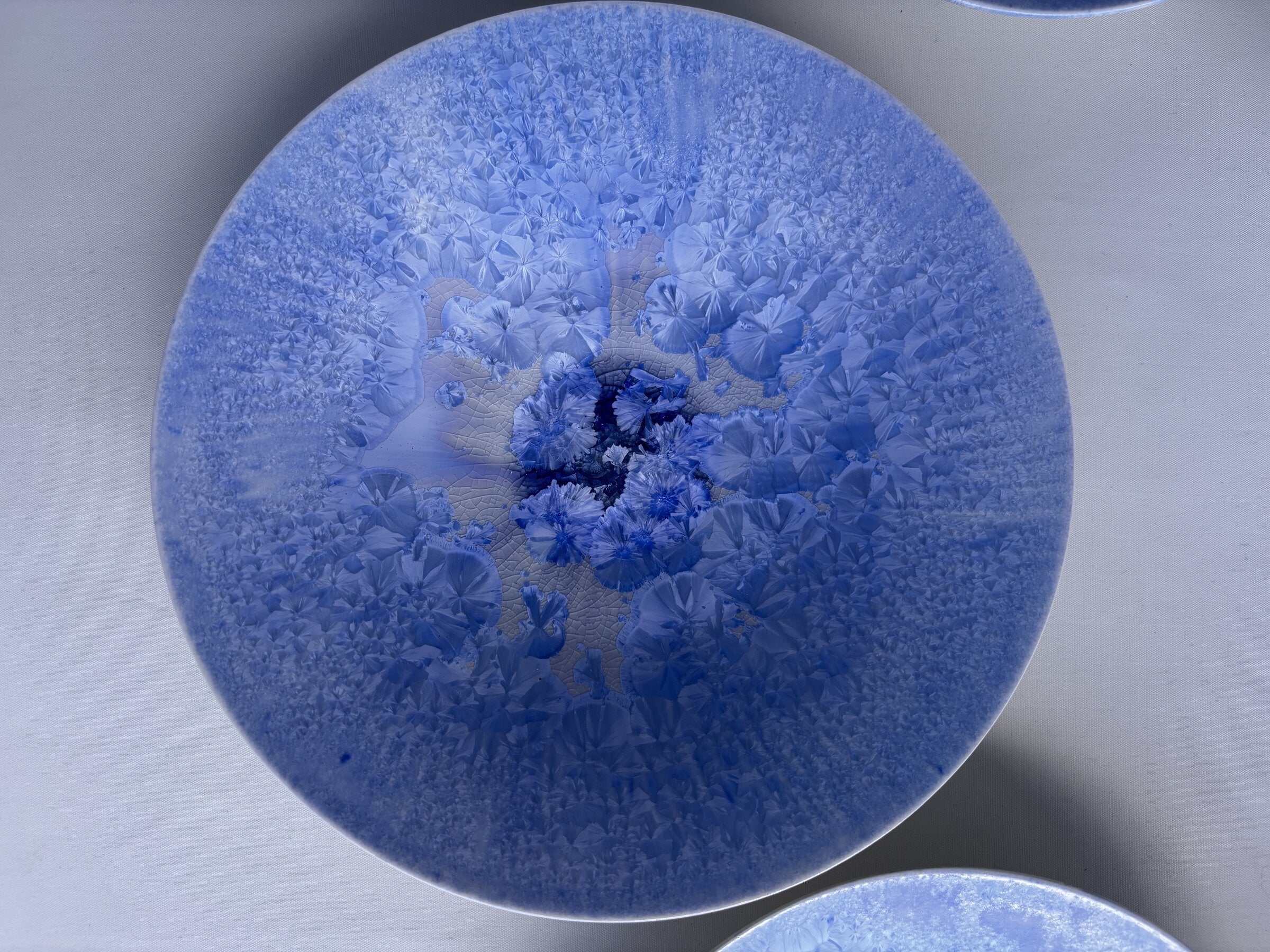 Blue Crystalline Wall Bowls