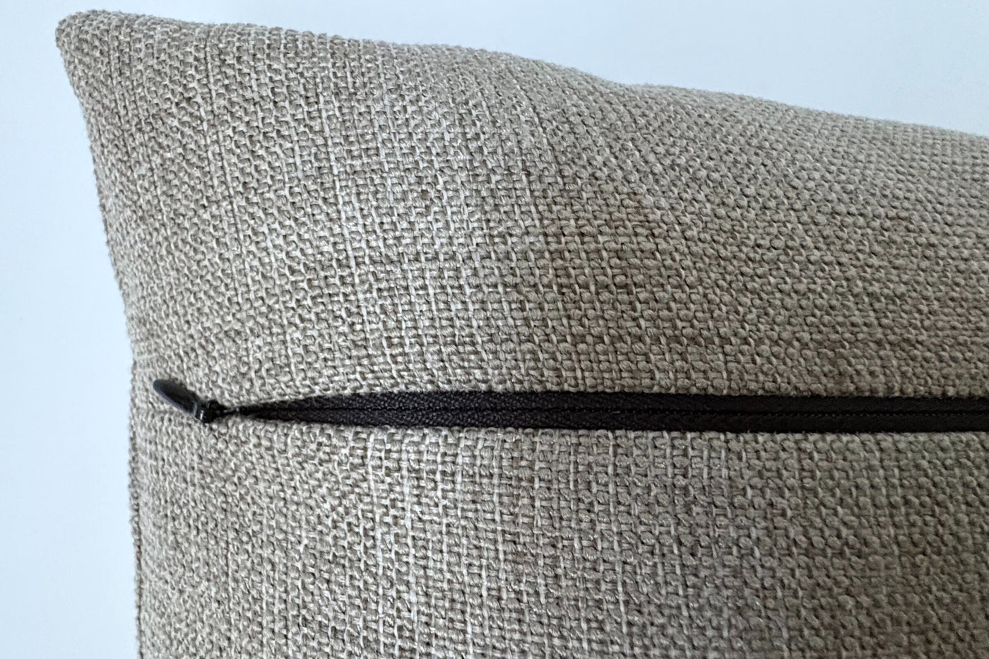 Leather Applique Lumbar Pillow