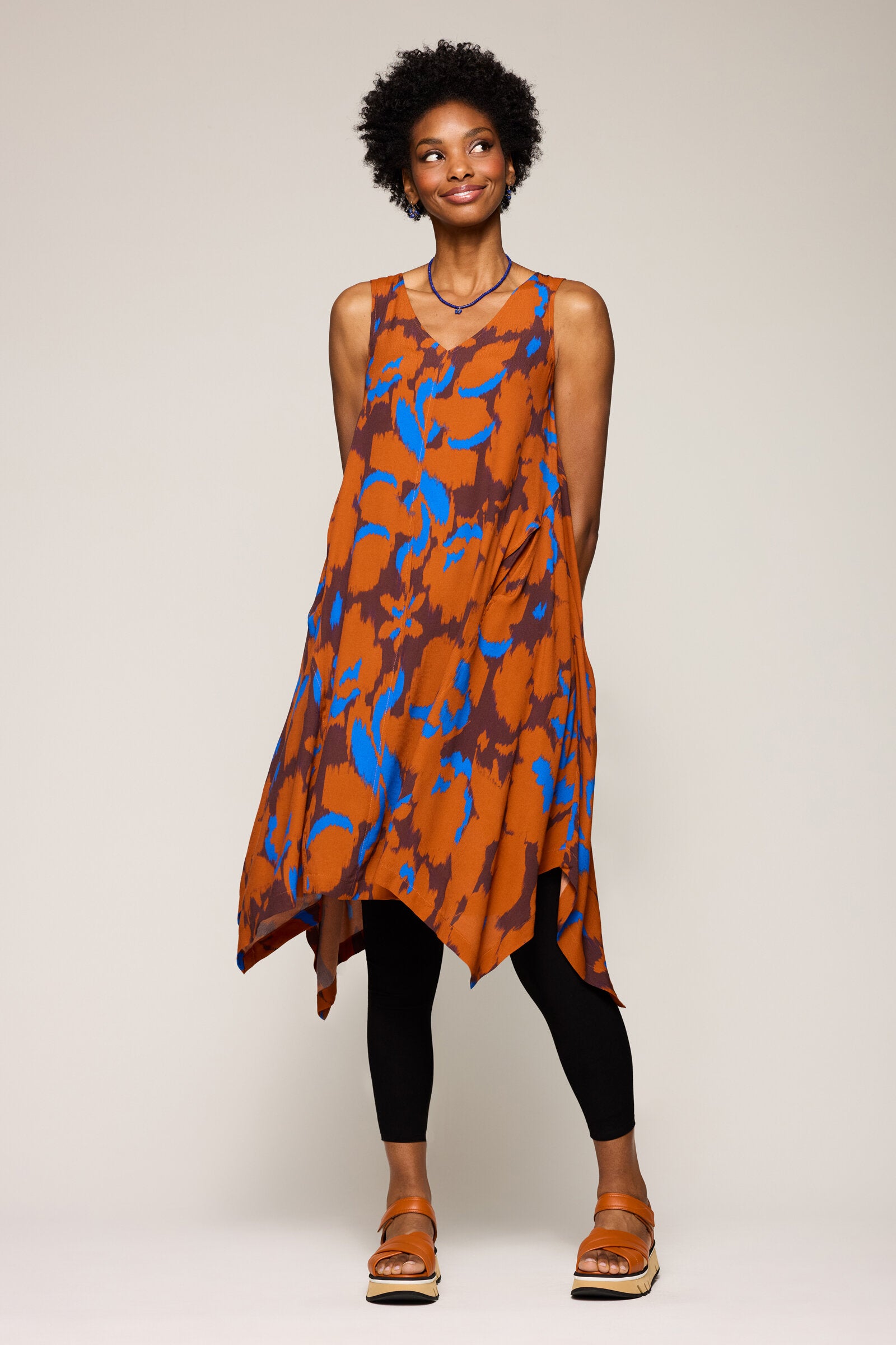 orange swing dress NWT_ZARA SS24 MIDI SWING DRESS ZW COLLECTION Orange COTTON | 3006/653_XS, M, XL