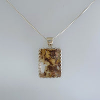 lodolite Quartz Silver Crown Pendant