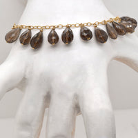 Smokey Topaz Dangle Bracelet