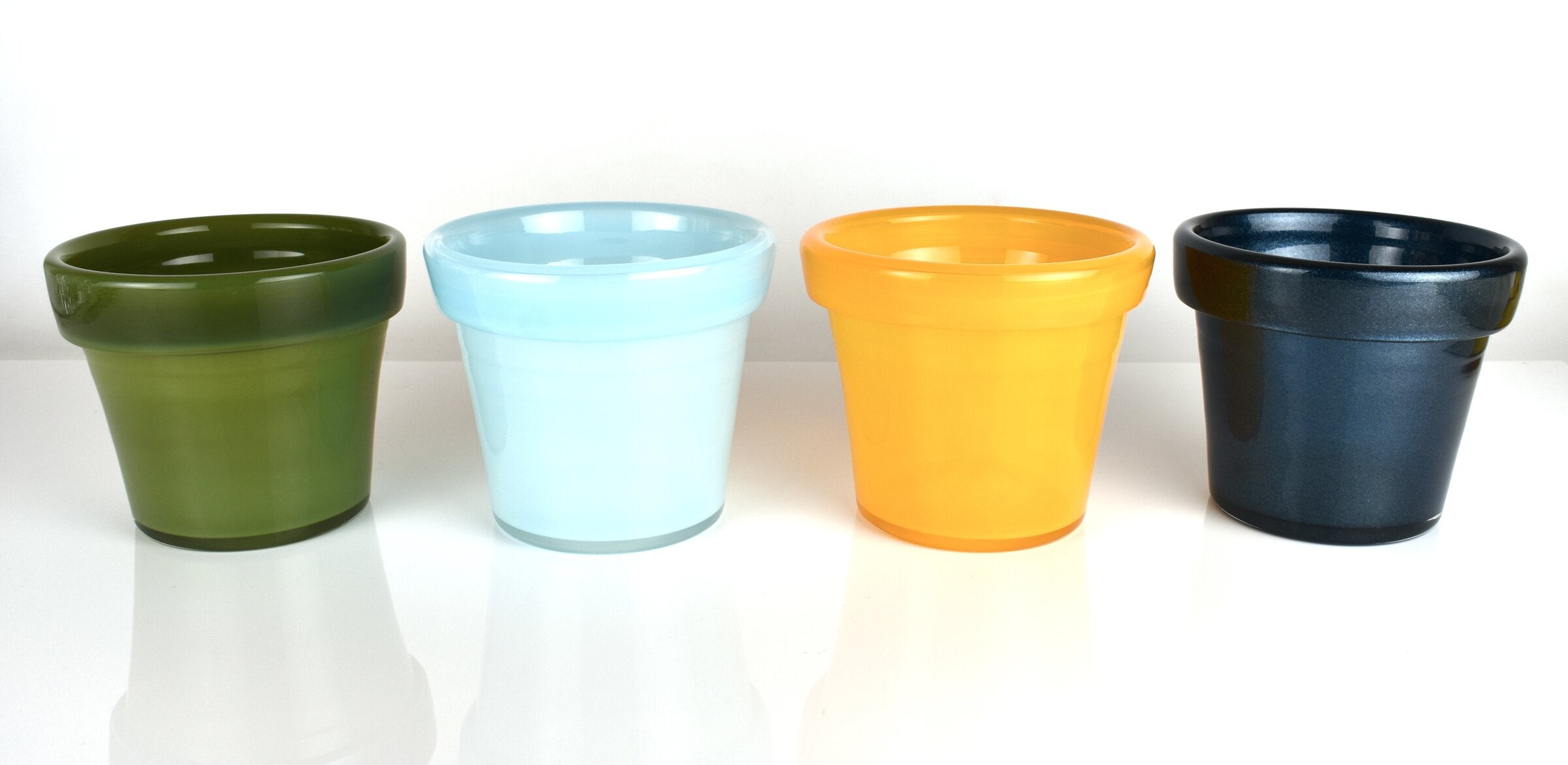 Glass Flower Pot, Earth Tones