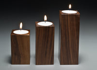 Walnut Candle Trio