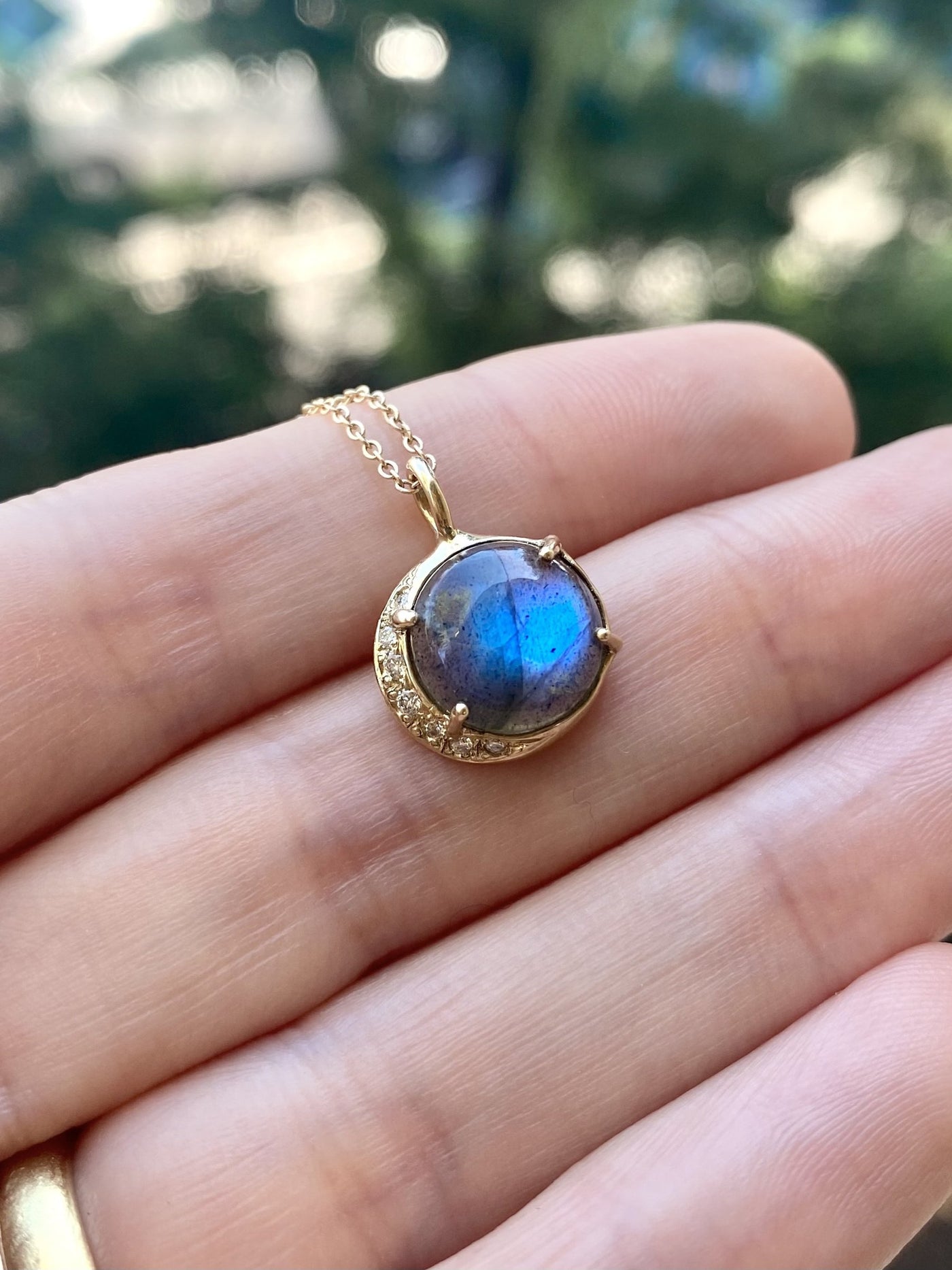 Night Sky Tidal Moon Necklace