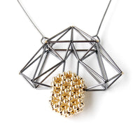 Golden Oval Under Roof Necklace