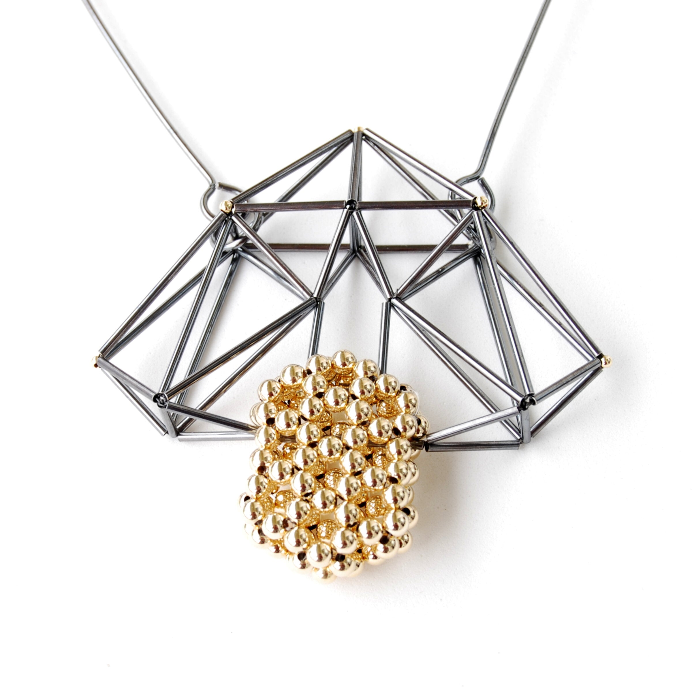 Golden Oval Under Roof Necklace