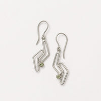 Open Diamond Sapphire Earrings