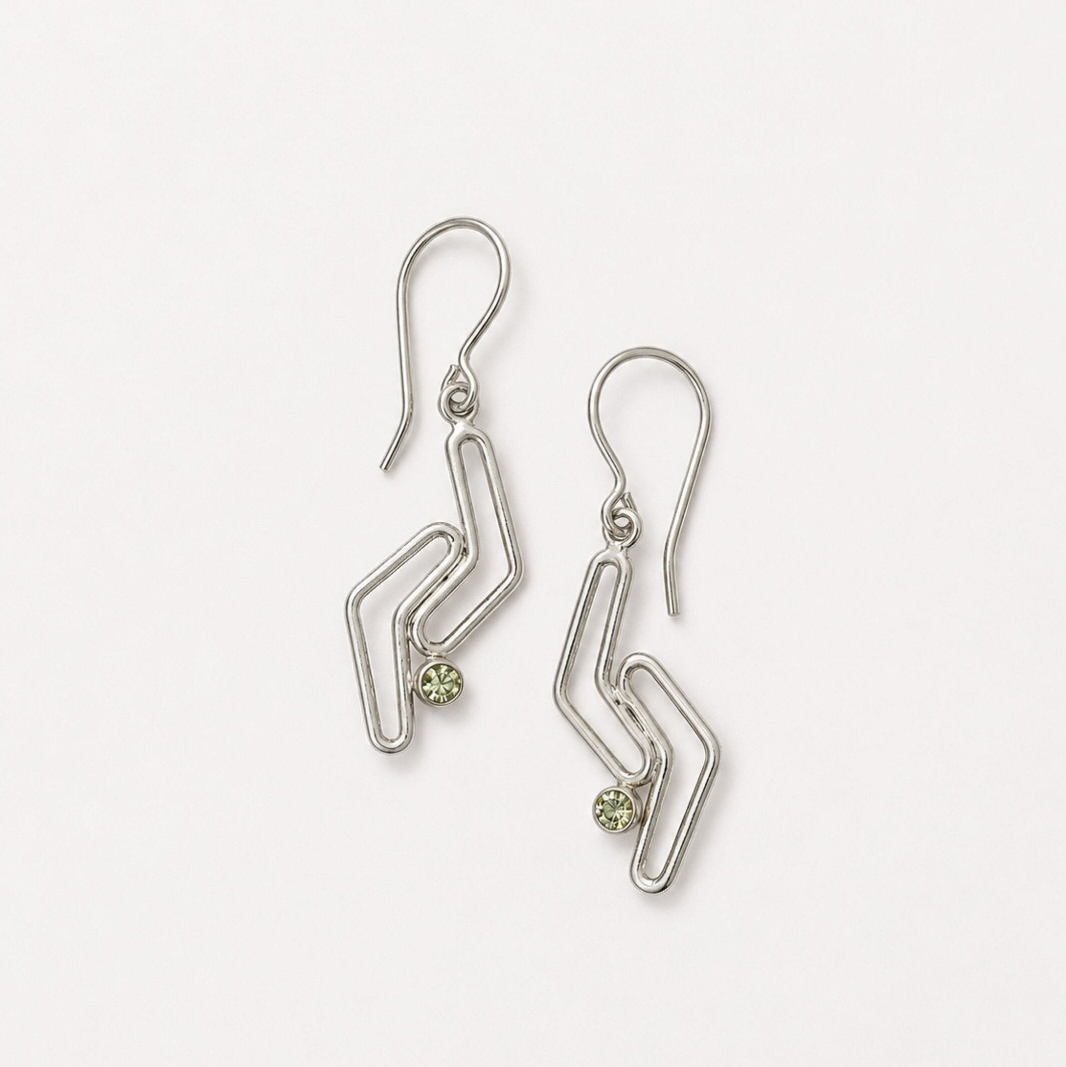 Open Diamond Sapphire Earrings