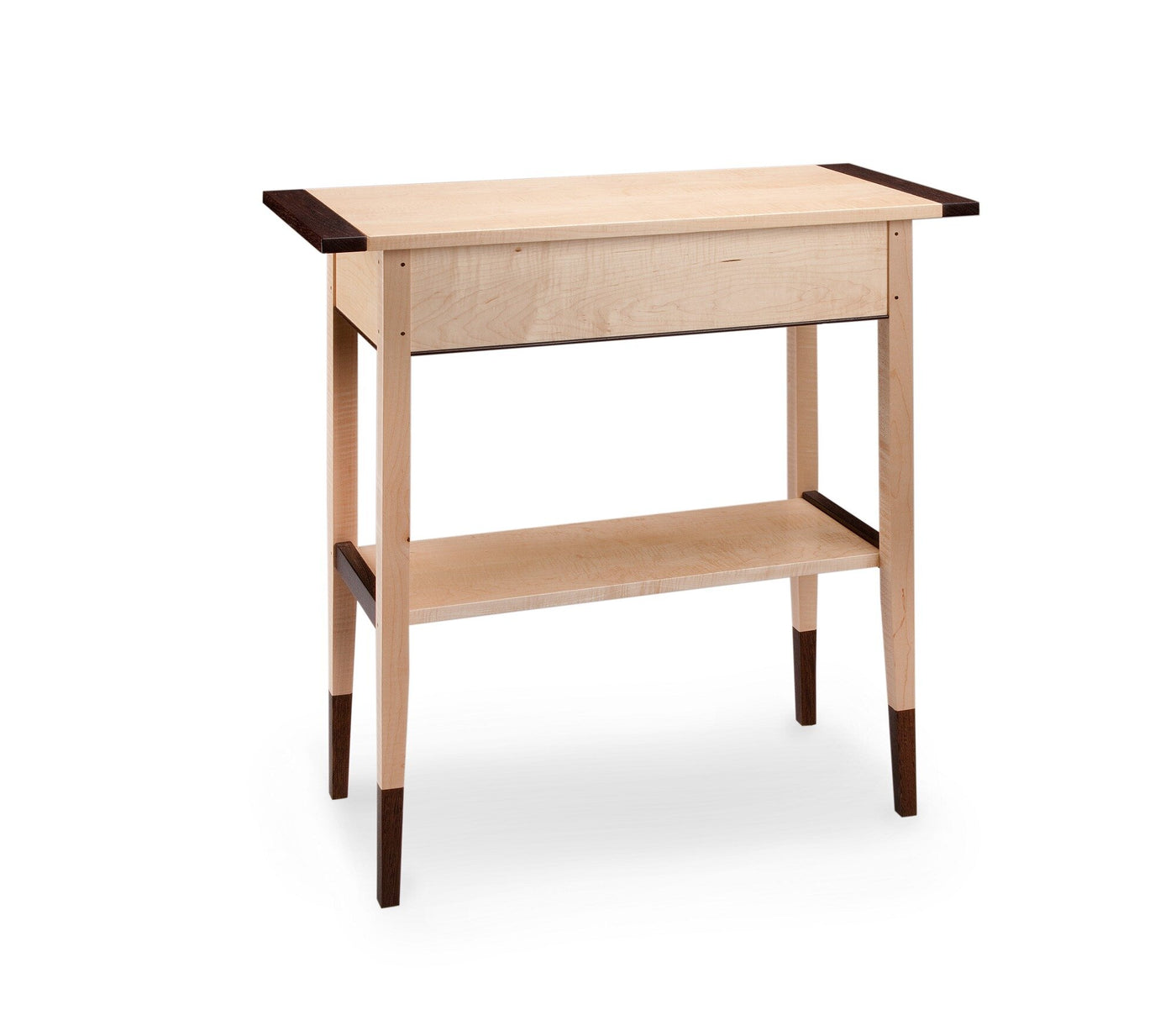 Tiger Maple Two Drawer Hall Table