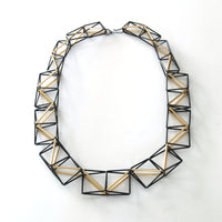 Double Square Links Necklace