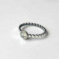 Labradorite Silver Stacking Ring