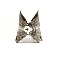 silver metallic leather