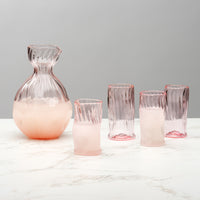 Cherry Blossom Carafe and Set of Four Cups