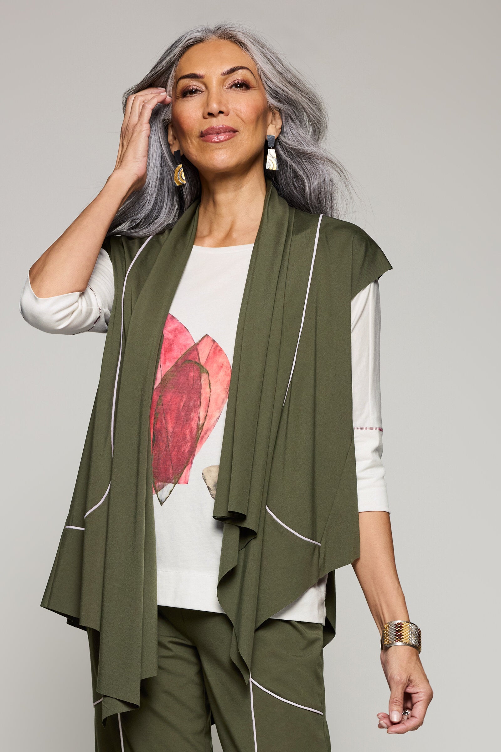 Contrast Stitch Vest