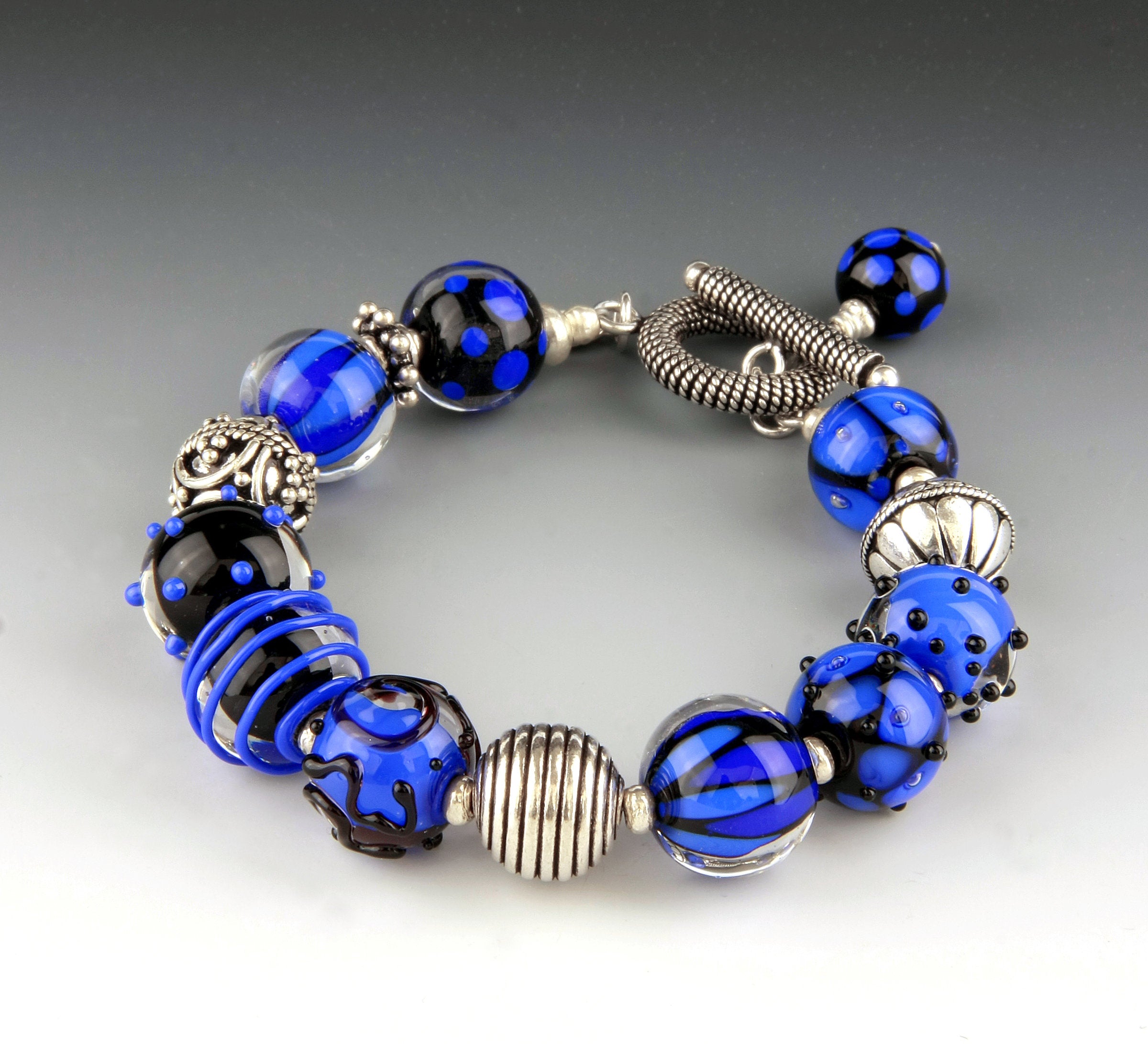 Lapis & Black Bracelet