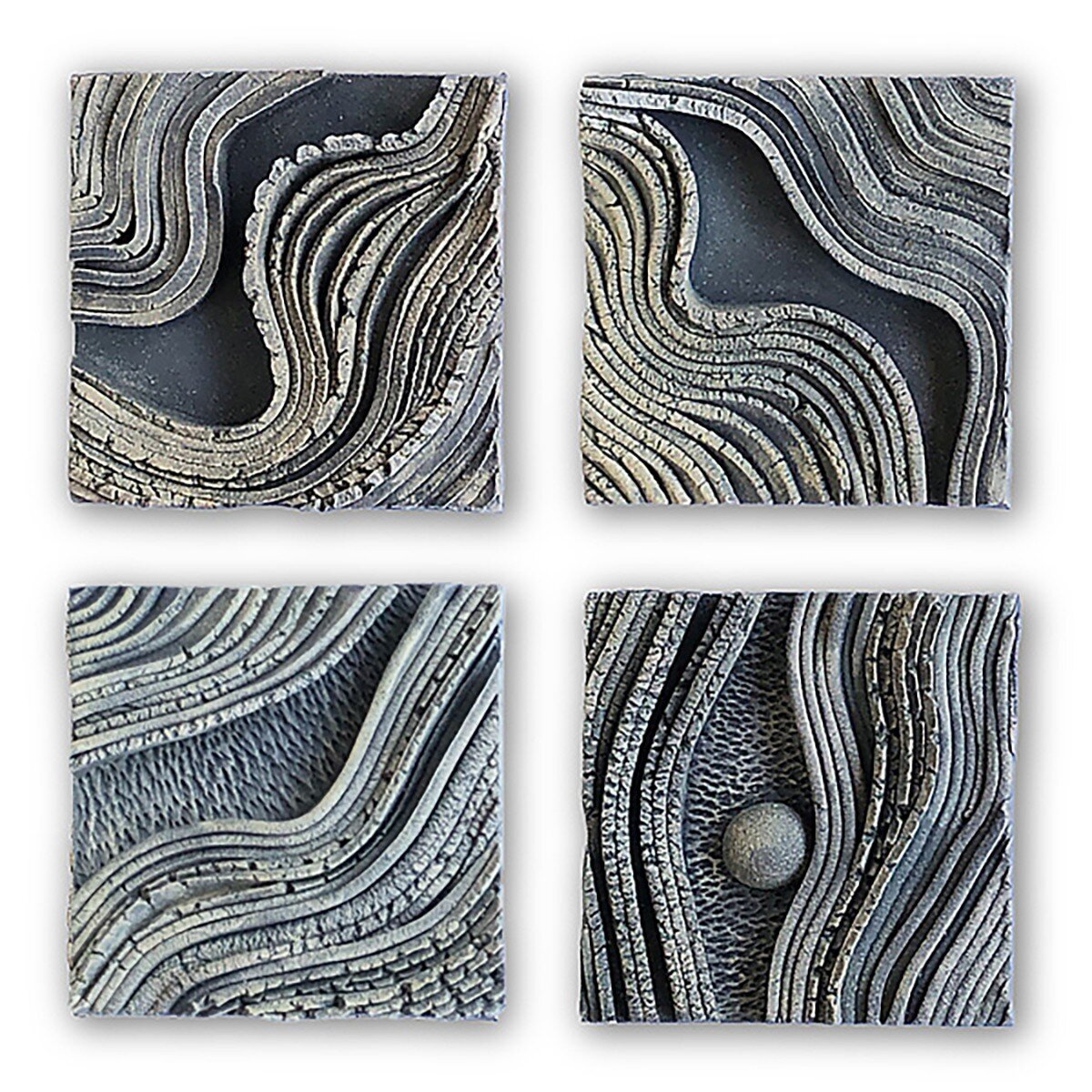 Blue-Gray Stratification Tiles