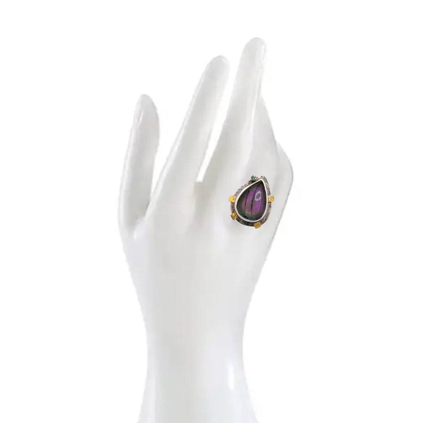 urple Labradorite Pear Ring
