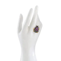urple Labradorite Pear Ring