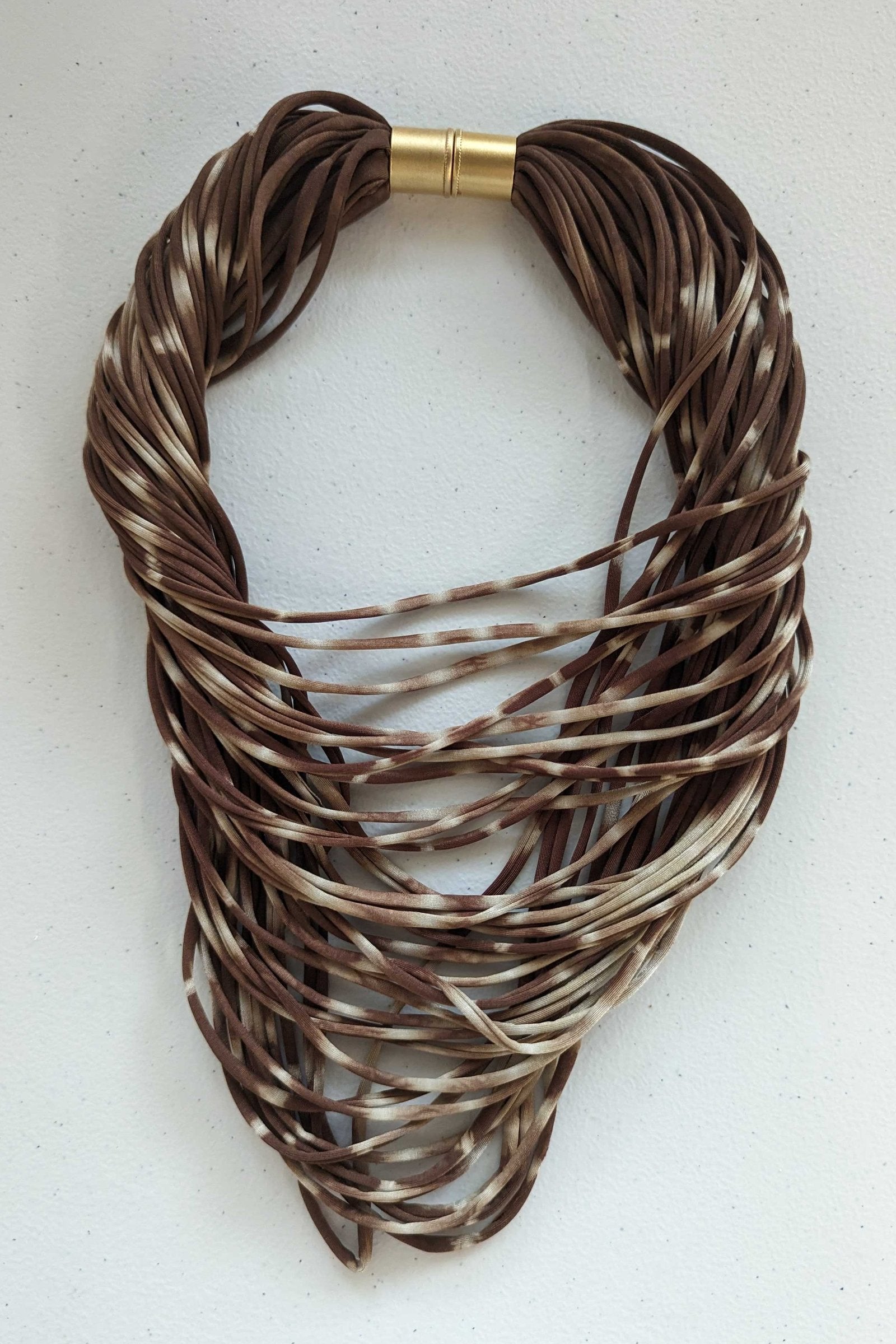 Short Shibori Multi Strand Necklace