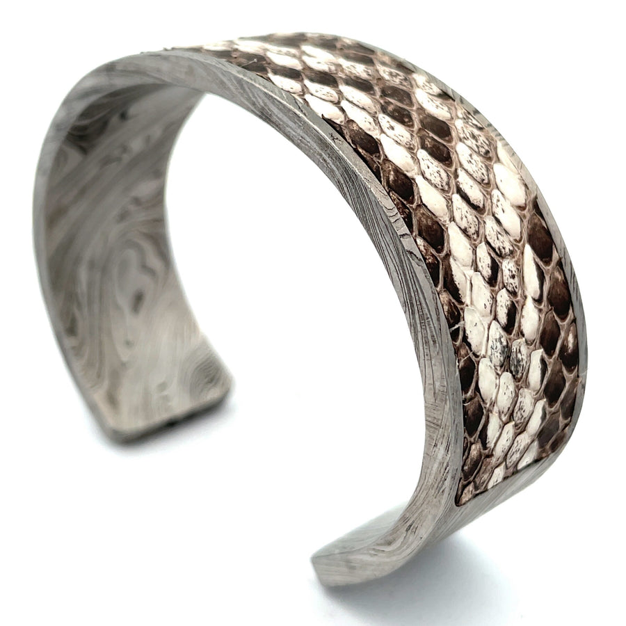 Inversa Python Damascus Steel Cuff