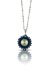 Crystal & Blue/Black Beads