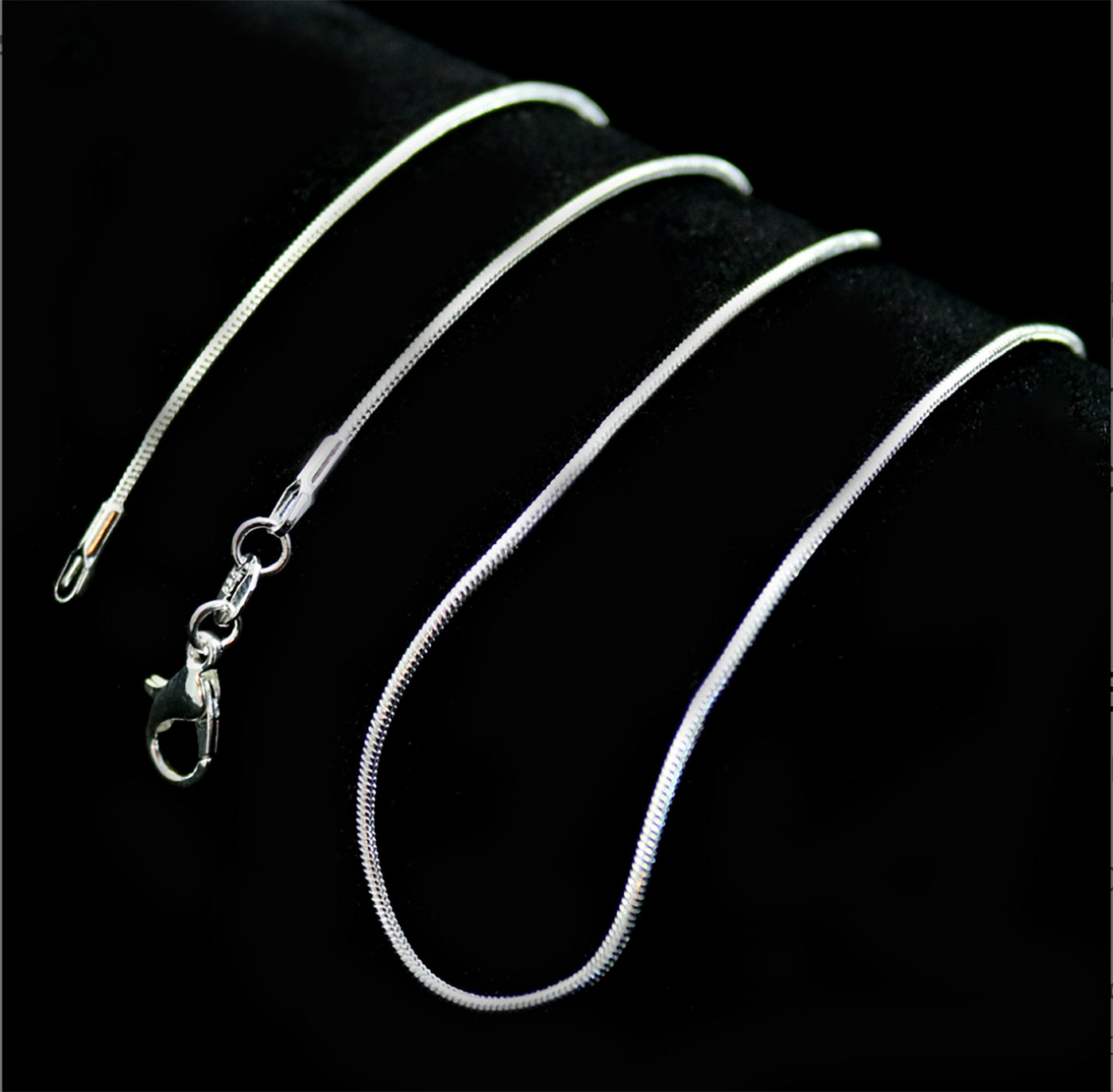 brushed silver chain