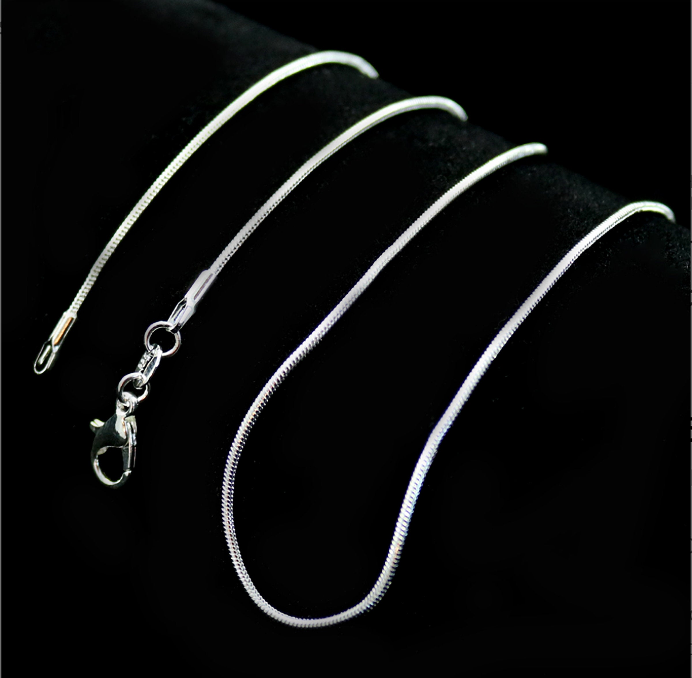 brushed silver chain